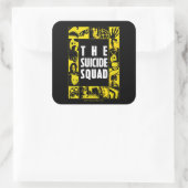 決死隊 |黄色と黒のアイコンブロック スクエアシール (バッグ)