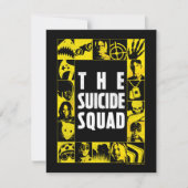 決死隊 |黄色と黒のアイコンブロック ノートカード (正面)