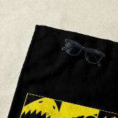 決死隊 |黄色と黒のアイコンブロック ビーチタオル (インサイチュ)