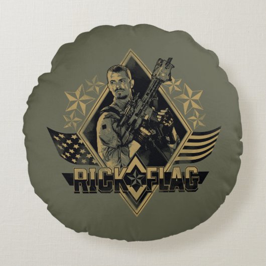 決死隊 | Rickフラグバッジ ラウンドクッション (正面)