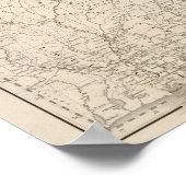 決済統一されたを示す州マップ ポスター (角)