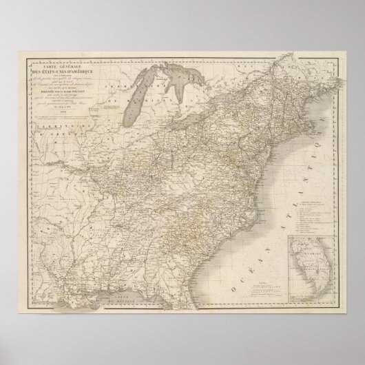 決済統一されたを示す州マップ ポスター (正面)