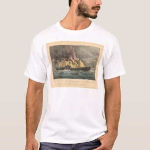 汽船のゴールデンゲート(0144A)の燃焼 Tシャツ