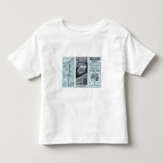 汽船の地図の人々ライン トドラーTシャツ (正面)