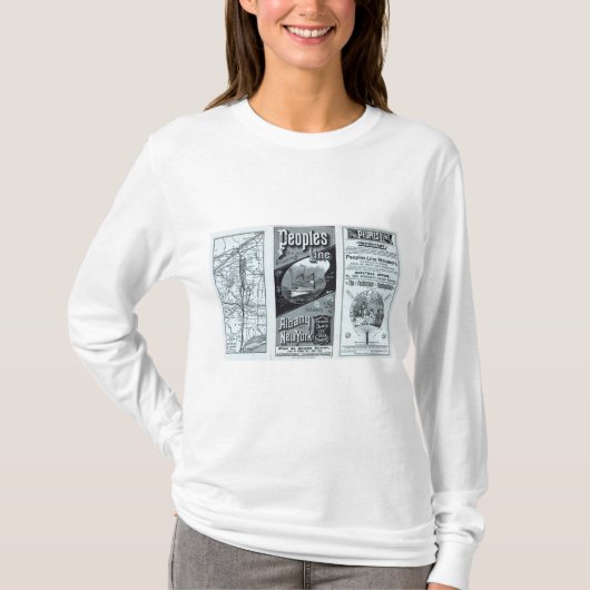 汽船の地図の人々ライン Tシャツ (正面)