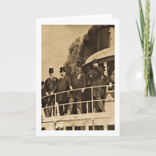 汽船のTashmooのヴィンテージのTeddy Roosevelt カード (正面)