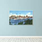 汽船ヘンドリック・ハドソンの景色 キャンバスプリント (インサイチュ (ウッドフロア))