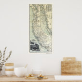 汽船広告路地図1891 ポスター (キッチン)