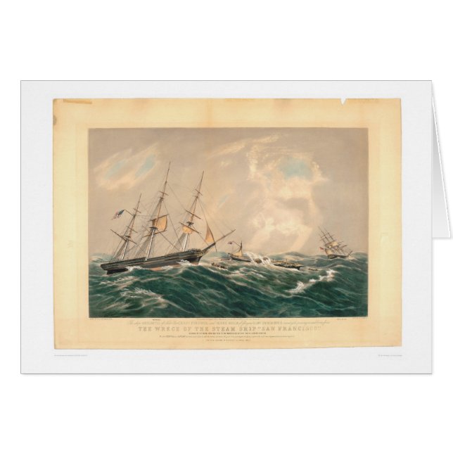 汽船"サンフランシスコ"の大破(1877A) (正面横)