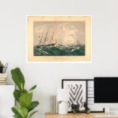 汽船「サンフランシスコ」(1877A)の難破船 ポスター (ホームオフィス)