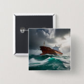 汽船 缶バッジ (正面&裏面)