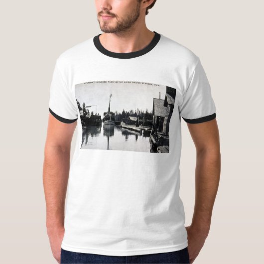 汽船Topinabee、Alanson、ミシガン州 Tシャツ (正面)