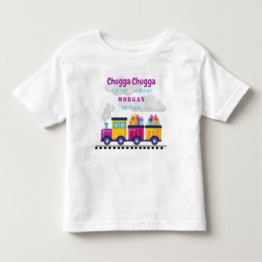 汽車ちゅんがちゅんがトゥーンセカンドバースデー トドラーTシャツ (正面)