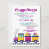 汽車ちゅんがちゅんがトゥーンセカンドバースデー 招待状 (正面)