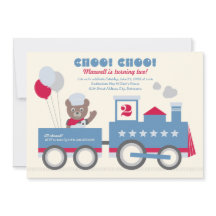 汽車のトレイン 赤いクマの運転士の誕生日パーティー