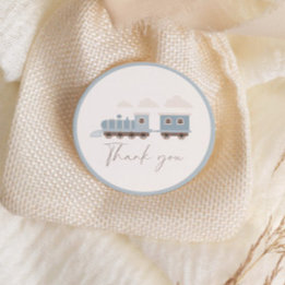 汽車の少年たち 青い誕生日パーティー ラウンドシール