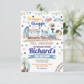 汽車の誕生日招待状 チュッガ チュッガ ツー ツー 招待状 (スタンド正面)