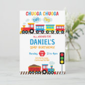 汽車の誕生日招待状 チュッガ チュッガ ツー ツー 招待状 (スタンド正面)