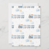 汽車ぽっぽお誕生日男の子パーティ招待 招待状 (裏面)