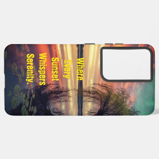 沈みゆく太陽の電話ケースの囁き SAMSUNG GALAXYケース (左側面)