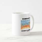 沈み込み帯は造山運動(地質学のユーモア)をもたらします コーヒーマグカップ (正面右)