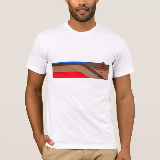 沈み込み帯- 地質学 Tシャツ (正面)