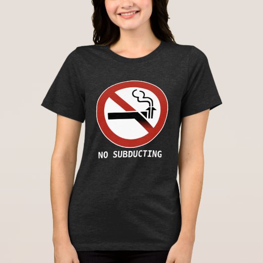 沈み込み禁止ロゴ トライブレンドTシャツ (正面)