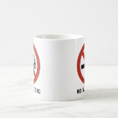 沈み込み禁止ロゴ 地質学パロディ コーヒーマグカップ (中央)