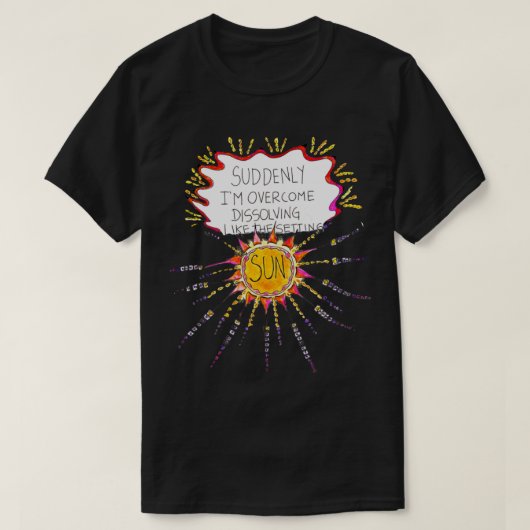 沈み込む太陽のように溶ける Tシャツ (デザイン正面)