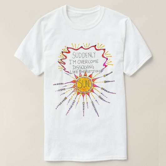 沈み込む太陽のように溶ける Tシャツ (デザイン正面)