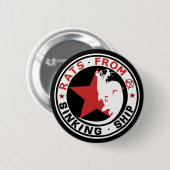 沈み込む船のバッジからのネズミ 缶バッジ (正面&裏面)