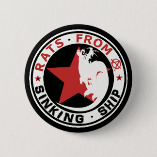 沈み込む船のバッジからのネズミ 缶バッジ