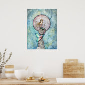 沈む月と人魚のポスター印刷 ポスター (キッチン)