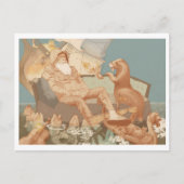 沈没する商船の海の風景 ポストカード (正面)