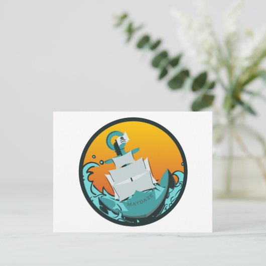 沈没する船 ポストカード (スタンド正面)