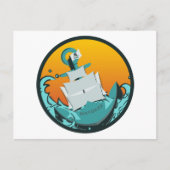 沈没する船 ポストカード (正面)