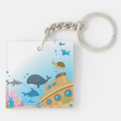 沈没船と魚 キーホルダー (裏面)