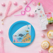 沈没船と魚 ペーパープレート (パーティー)