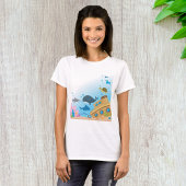沈没船と魚 Tシャツ