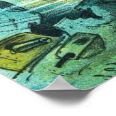 沈没船の間に座っている海王星 ポスター (角)