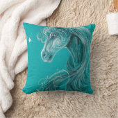 沈痛なアラビアの馬 クッション (ブランケット)