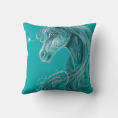 沈痛なアラビアの馬 クッション (裏面)