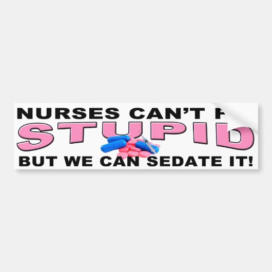 沈着な愚か バンパーステッカー (正面)