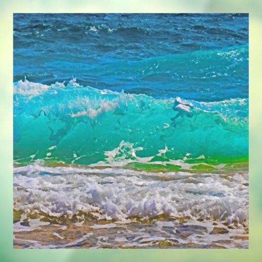 沈静ターコイズビーチウェーブズアート ウィンドウサイン (シート3)