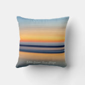 沈静化ゼンブルーオレンジ抽象芸術ビーチサンセット クッション (裏面)