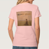 沈黙が語る - ミニマルラグジュアリー Tシャツ (裏面)