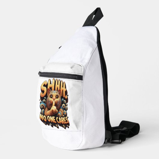 沈黙された猫エレガンスシーノオ気にーー スリングバッグ (右コーナー)