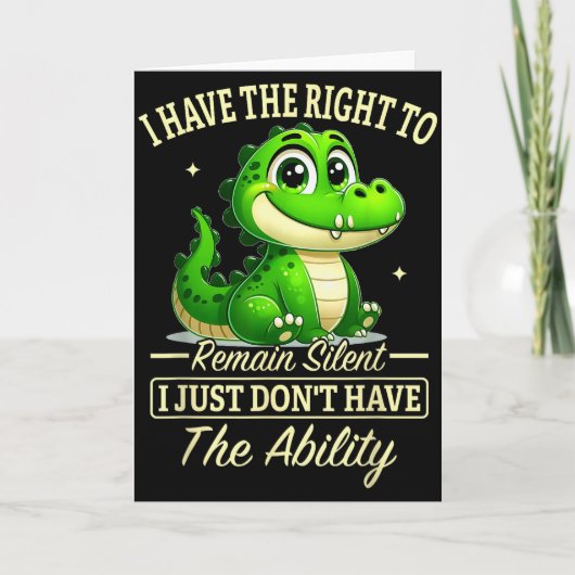 沈黙する権利はあるが、実際には沈黙できない カード (正面)