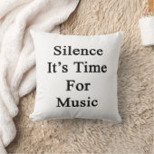 沈黙それは音楽の時間です クッション (ブランケット)