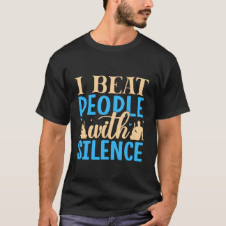 沈黙で人を打ち負かすヨガ 笑えるヨガ Tシャツ
